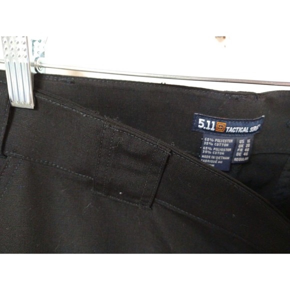 5.11 Tactical Pants WM 16 Black Cargo Drawstring Legs 6 Pockets Belt Loops - Picture 3 of 8